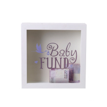 White square shadow box Money Saving Box for Home Decor